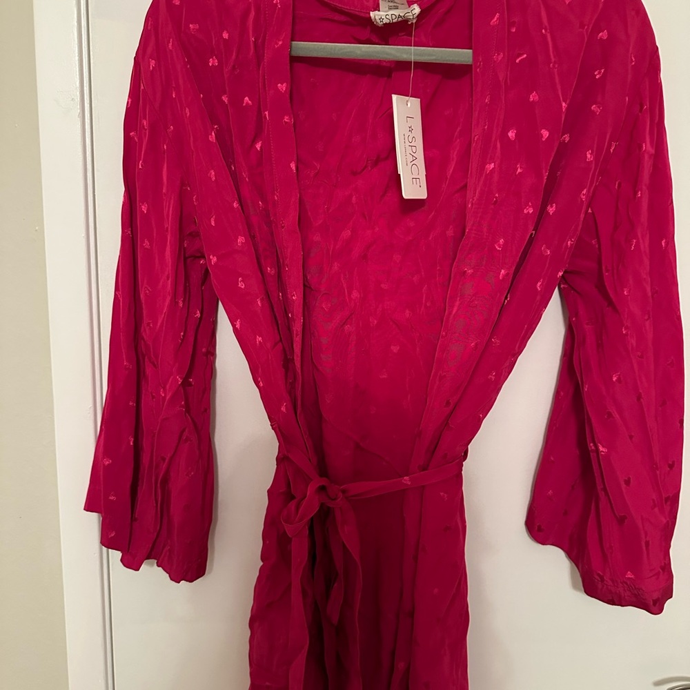 L*Space Moonlit Heart Fuchsia Robe - Picture 4 of 4